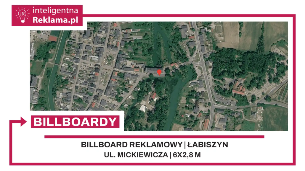 Lokalizacja reklamowa w Łabiszyn przy ul. Mickiewicza - powierzchnia 16,8 m²