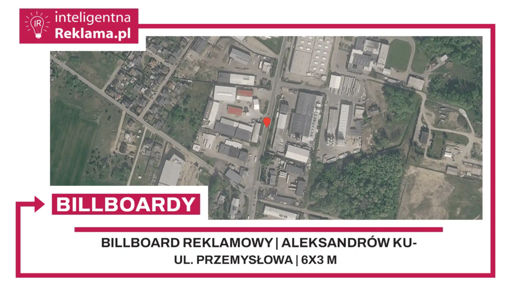 Lokalizacja reklamowa w Aleksandrów Kujawski przy ul. Przemysłowa - powierzchnia 18 m²