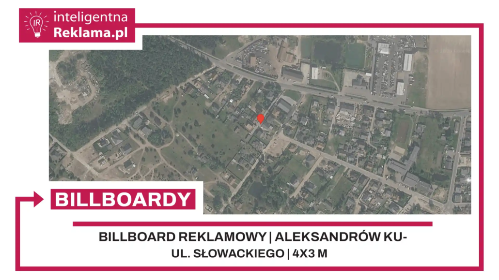 Lokalizacja reklamowa w Aleksandrów Kujawski przy ul. Słowackiego - powierzchnia 12 m²