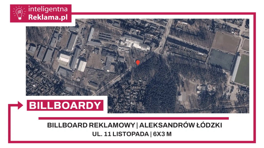 Lokalizacja reklamowa w Aleksandrów Łódzki przy ul. 11 listopada - powierzchnia 18 m²