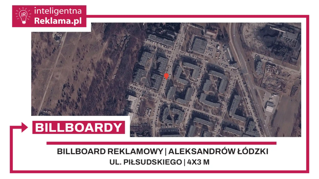 Lokalizacja reklamowa w Aleksandrów Łódzki przy ul. Piłsudskiego - powierzchnia 12 m²