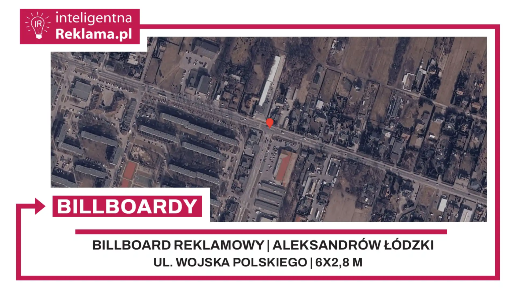 Lokalizacja reklamowa w Aleksandrów Łódzki przy ul. ul. Wojska Polskiego - powierzchnia 16,8 m²