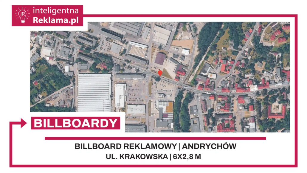 Lokalizacja reklamowa w Andrychów przy ul. Krakowska - powierzchnia 16,8 m²