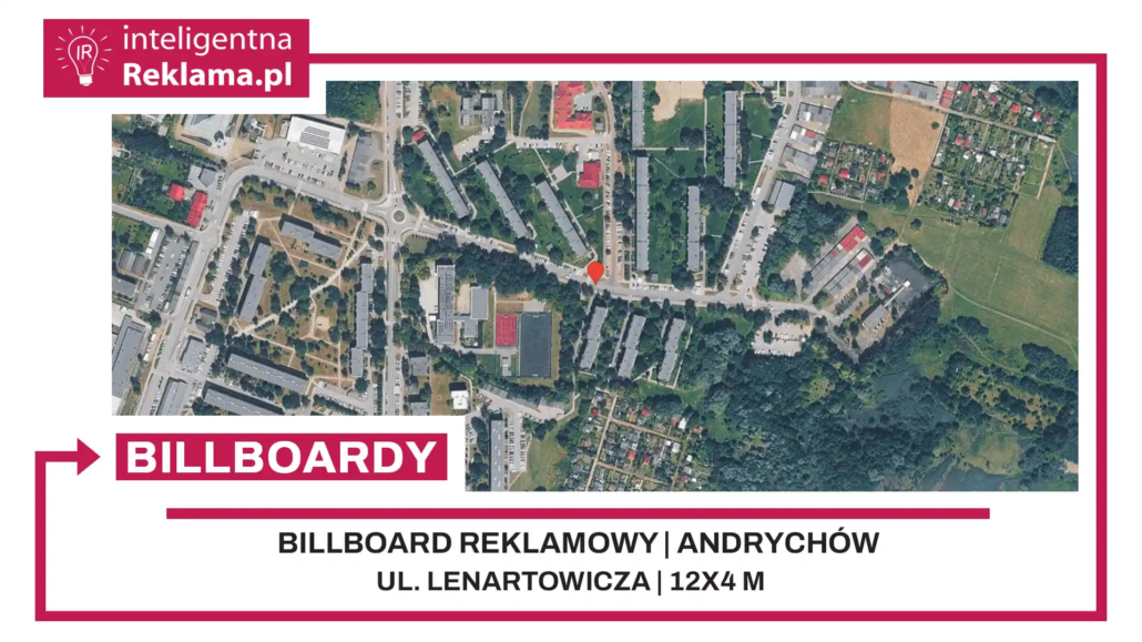 Lokalizacja reklamowa w Andrychów przy ul. Lenartowicza - powierzchnia 48 m²