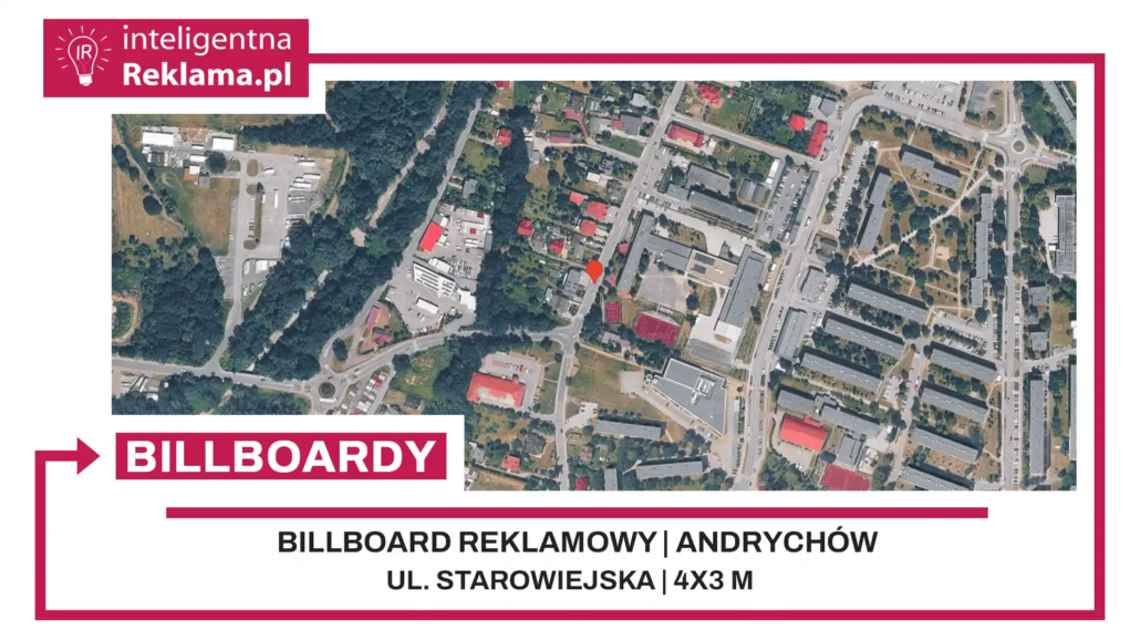 Lokalizacja reklamowa w Andrychów przy ul. Starowiejska - powierzchnia 12 m²