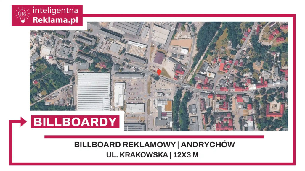 Lokalizacja reklamowa w Andrychów przy ul. ul. Krakowska - powierzchnia 36 m²
