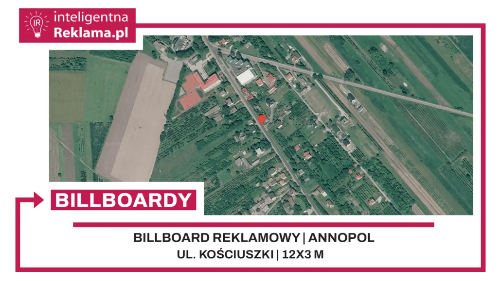 Lokalizacja reklamowa w Annopol przy ul. Kościuszki - powierzchnia 36 m²