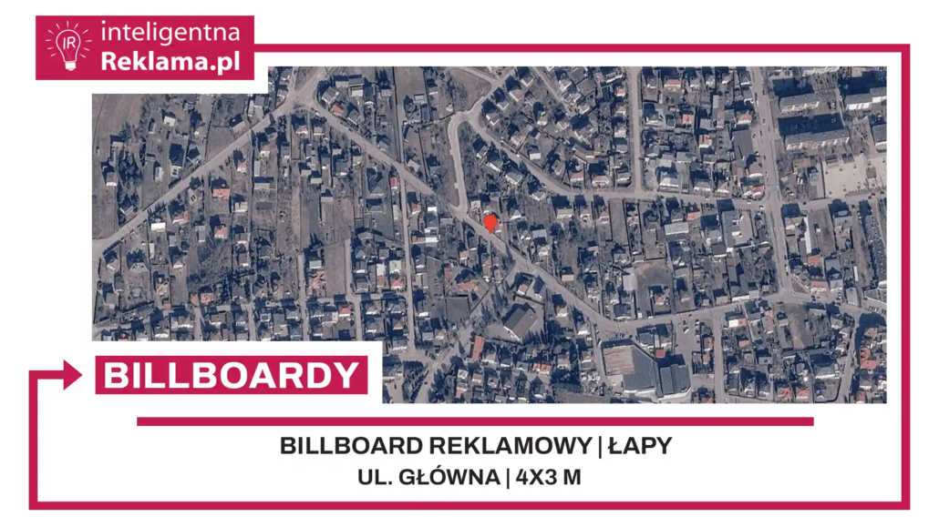Lokalizacja reklamowa w Łapy przy ul. Główna - powierzchnia 12 m²