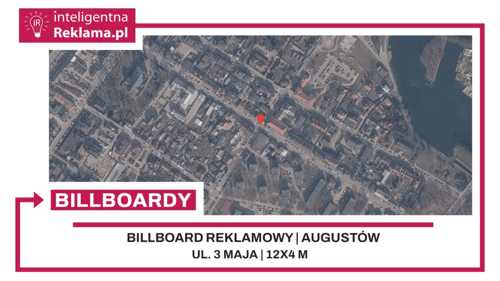 Lokalizacja reklamowa w Augustów przy ul. 3 maja - powierzchnia 48 m²