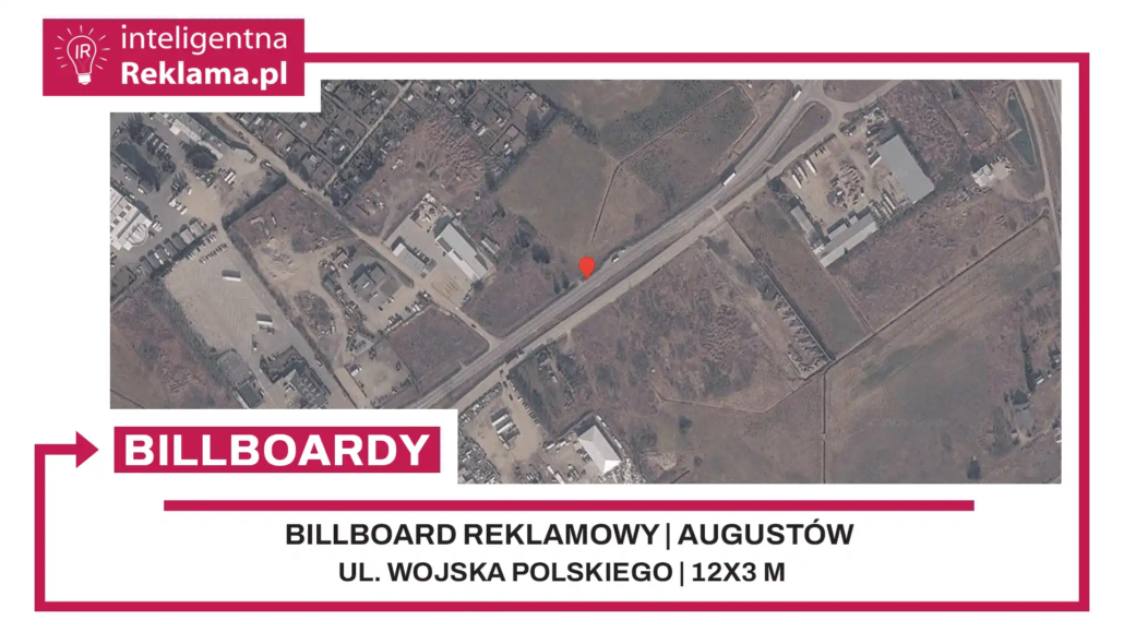 Lokalizacja reklamowa w Augustów przy ul. Wojska Polskiego - powierzchnia 36 m²
