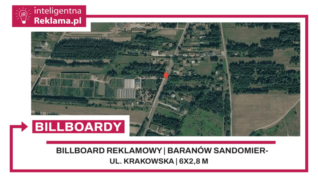 Lokalizacja reklamowa w Baranów Sandomierski przy ul. Krakowska - powierzchnia 16,8 m²