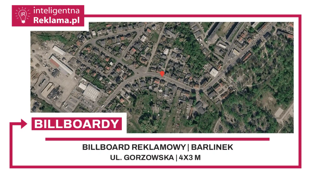 Lokalizacja reklamowa w Barlinek przy ul. Gorzowska - powierzchnia 12 m²