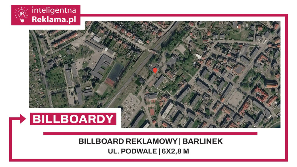 Lokalizacja reklamowa w Barlinek przy ul. Podwale - powierzchnia 16,8 m²
