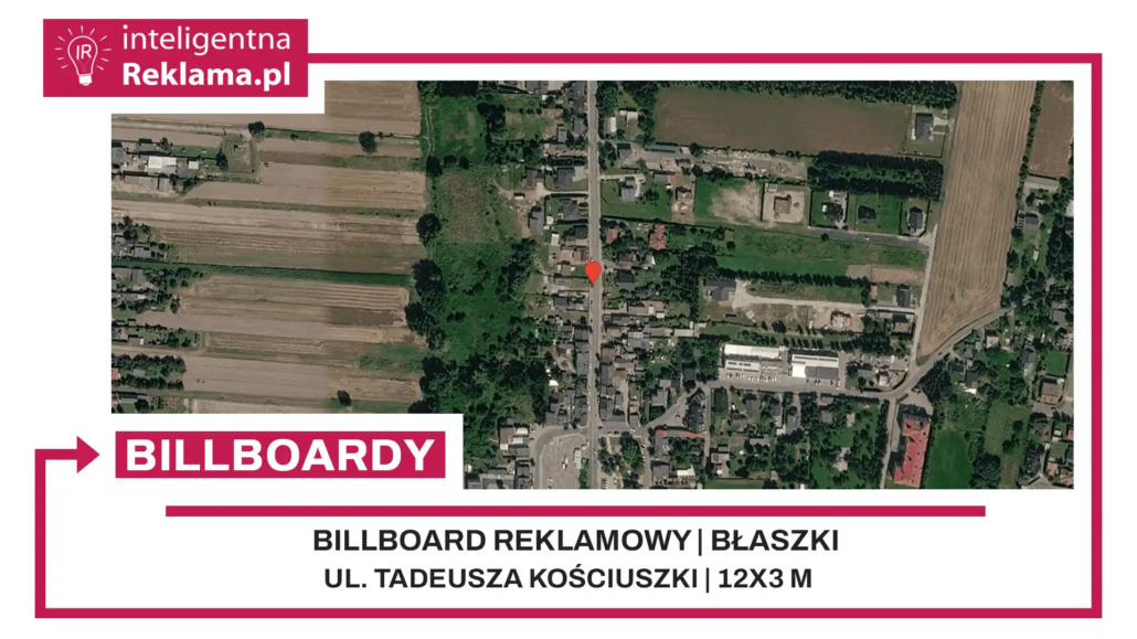 Lokalizacja reklamowa w Błaszki przy ul. Tadeusza Kościuszki - powierzchnia 36 m²