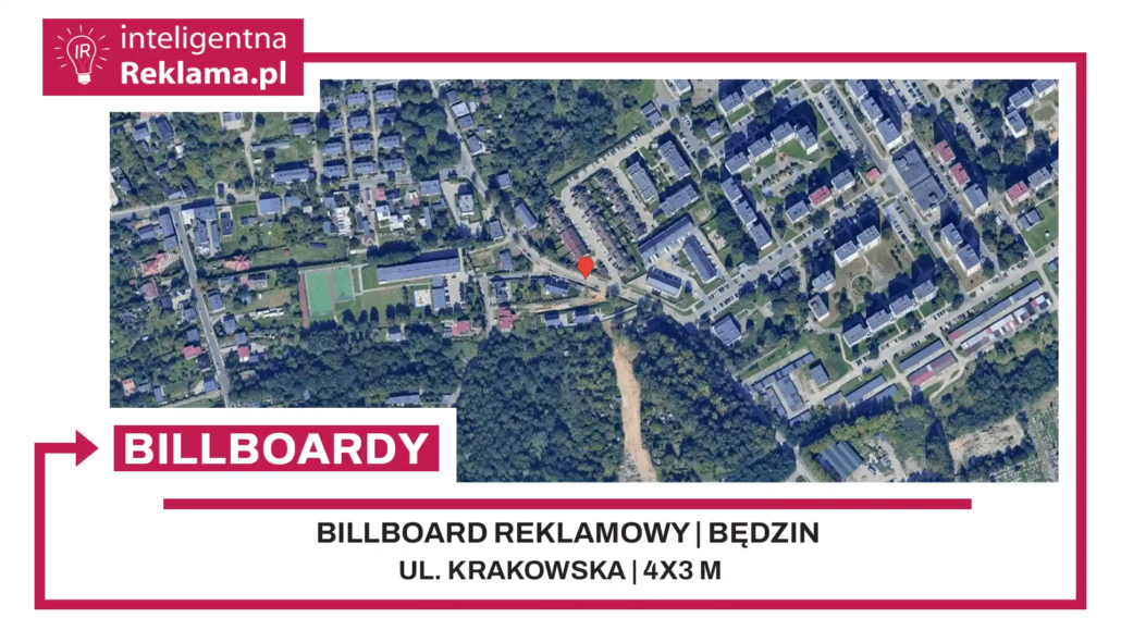 Lokalizacja reklamowa w Będzin przy ul. Krakowska - powierzchnia 12 m²