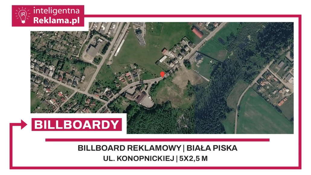 Lokalizacja reklamowa w Biała Piska przy ul. Konopnickiej - powierzchnia 12,5 m²