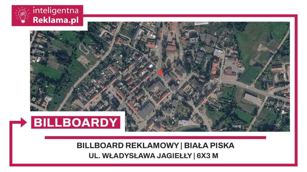 Lokalizacja reklamowa w Biała Piska przy ul. Władysława Jagiełły - powierzchnia 18 m²