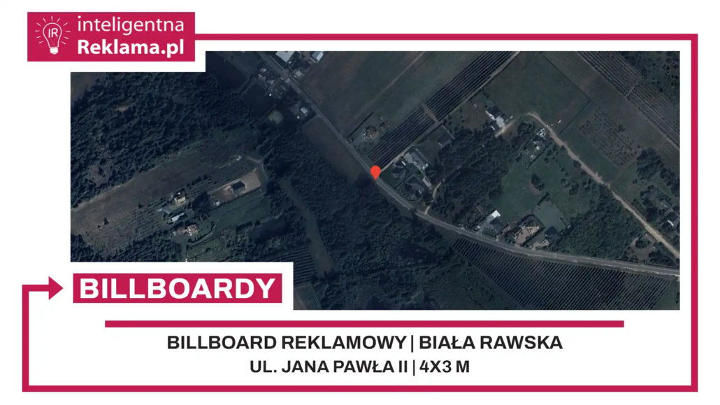 Lokalizacja reklamowa w Biała Rawska przy ul. ul. Jana Pawła II - powierzchnia 12 m²