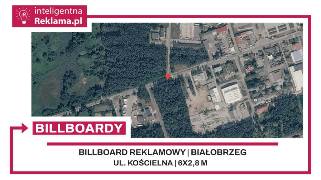 Lokalizacja reklamowa w Białobrzeg przy ul. Kościelna - powierzchnia 16,8 m²