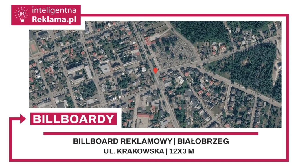 Lokalizacja reklamowa w Białobrzeg przy ul. Krakowska - powierzchnia 36 m²