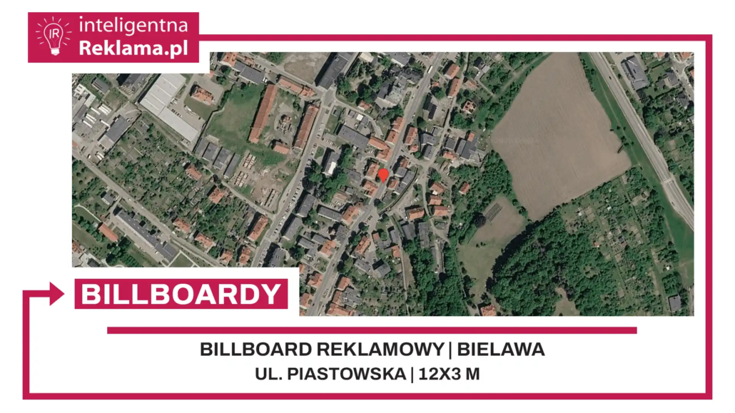 Lokalizacja reklamowa w Bielawa przy ul. Piastowska - powierzchnia 36 m²