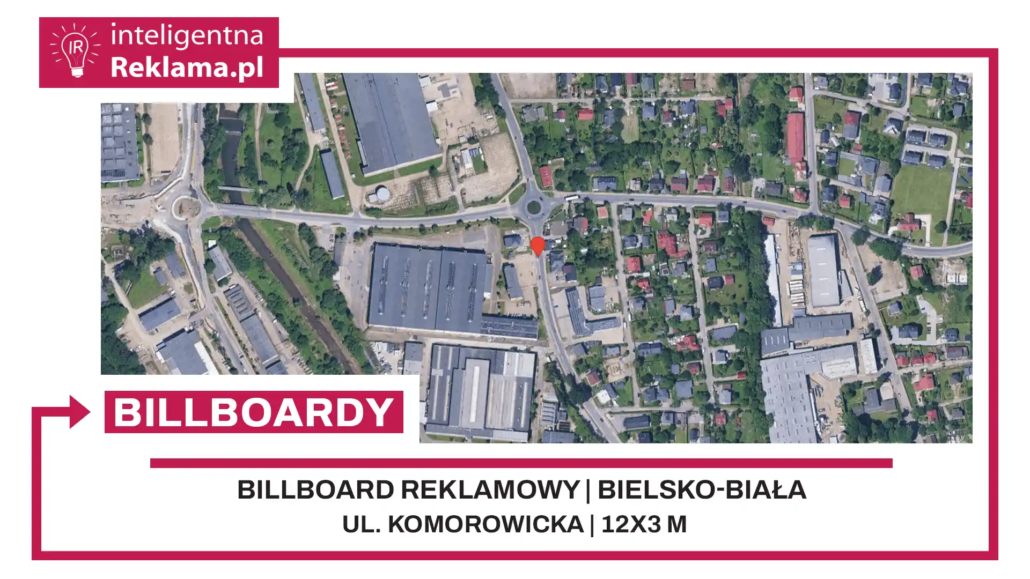 Lokalizacja reklamowa w Bielsko-Biała przy ul. Komorowicka - powierzchnia 36 m²