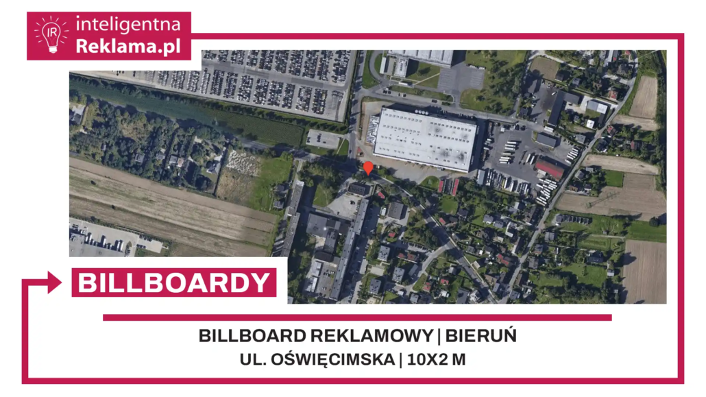 Lokalizacja reklamowa w Bieruń przy ul. Oświęcimska - powierzchnia 20 m²