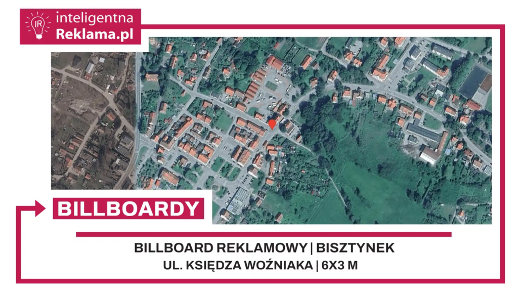 Lokalizacja reklamowa w Bisztynek przy ul. Księdza Woźniaka - powierzchnia 18 m²