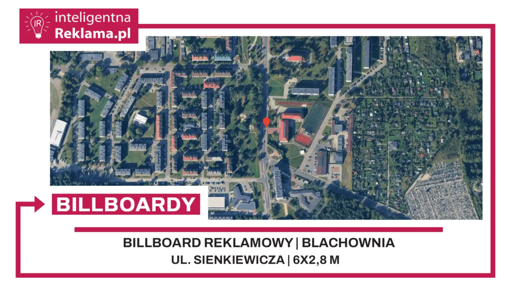 Lokalizacja reklamowa w Blachownia przy ul. ul. Sienkiewicza - powierzchnia 16,8 m²
