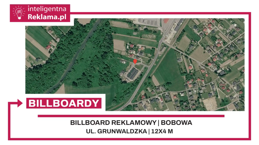 Lokalizacja reklamowa w Bobowa przy ul. Grunwaldzka - powierzchnia 48 m²