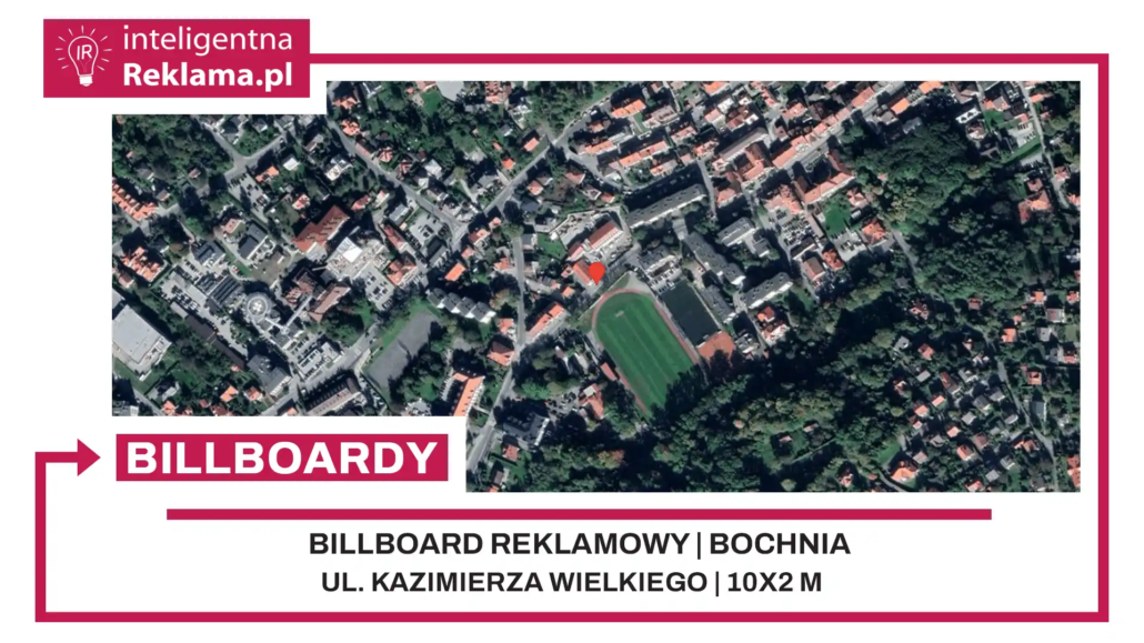 Lokalizacja reklamowa w Bochnia przy ul. ul. Kazimierza Wielkiego - powierzchnia 20 m²