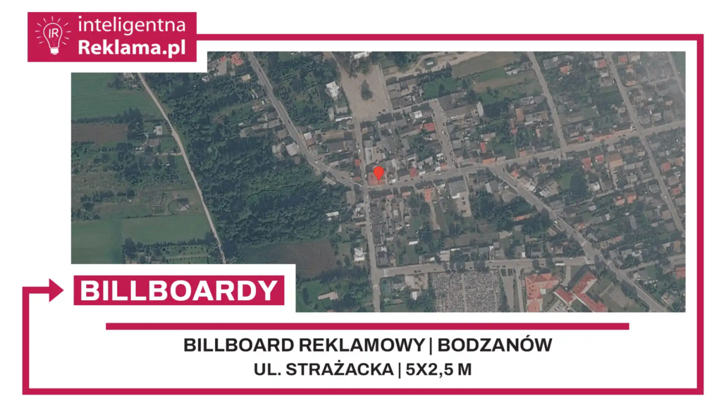 Lokalizacja reklamowa w Bodzanów przy ul. Strażacka - powierzchnia 12,5 m²