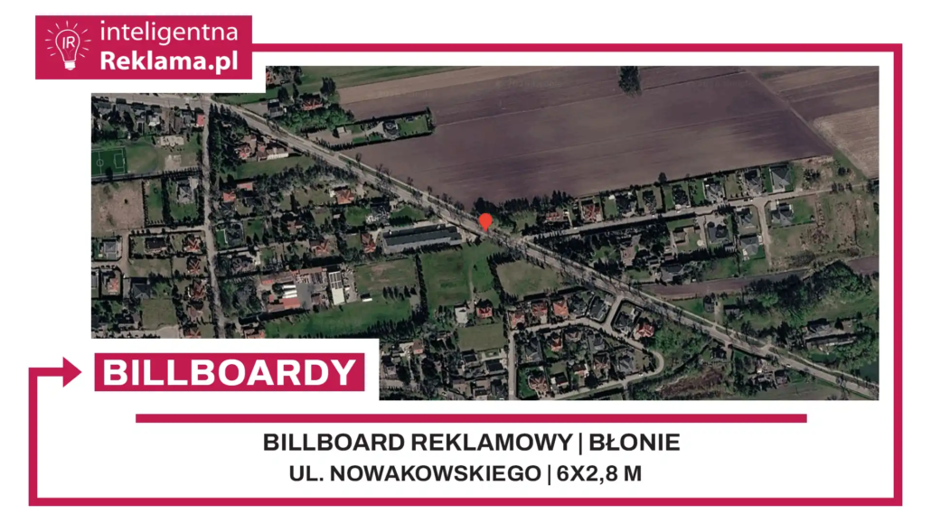 Lokalizacja reklamowa w Błonie przy ul. Nowakowskiego - powierzchnia 16,8 m²