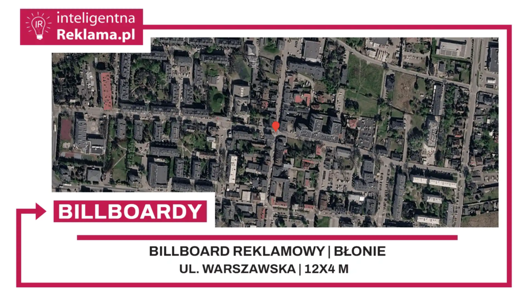 Lokalizacja reklamowa w Błonie przy ul. Warszawska - powierzchnia 48 m²