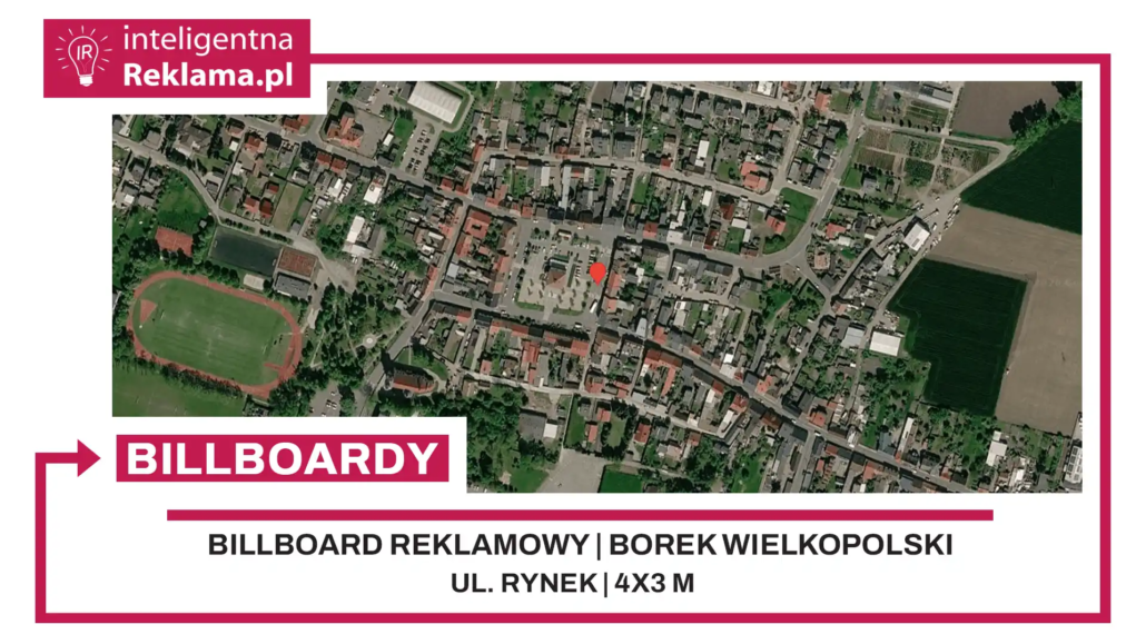 Lokalizacja reklamowa w Borek Wielkopolski przy ul. ul. Rynek - powierzchnia 12 m²