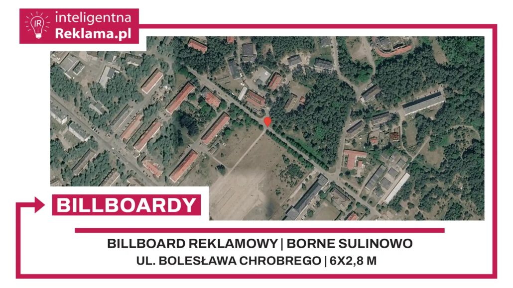 Lokalizacja reklamowa w Borne Sulinowo przy ul. Bolesława Chrobrego - powierzchnia 16,8 m²
