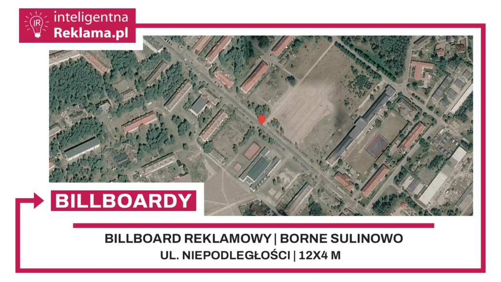 Lokalizacja reklamowa w Borne Sulinowo przy ul. ul. Niepodległości - powierzchnia 48 m²