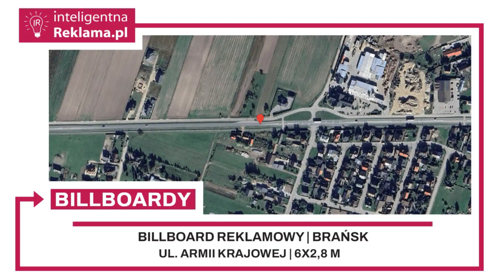 Lokalizacja reklamowa w Brańsk przy ul. Armii Krajowej - powierzchnia 16,8 m²