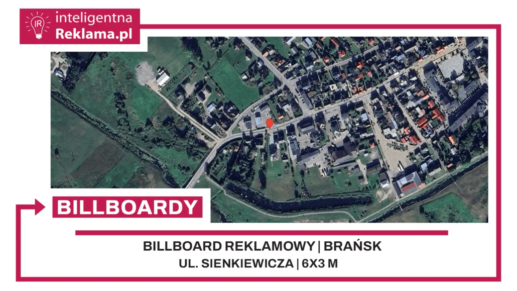 Lokalizacja reklamowa w Brańsk przy ul. Sienkiewicza - powierzchnia 18 m²