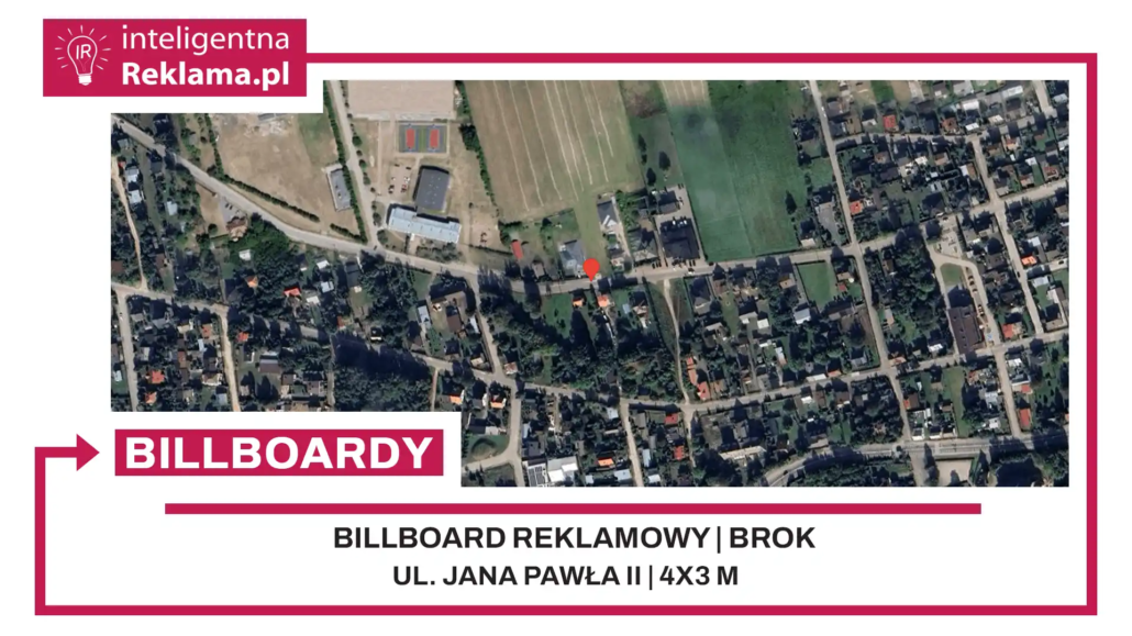 Lokalizacja reklamowa w Brok przy ul. Jana Pawła II - powierzchnia 12 m²