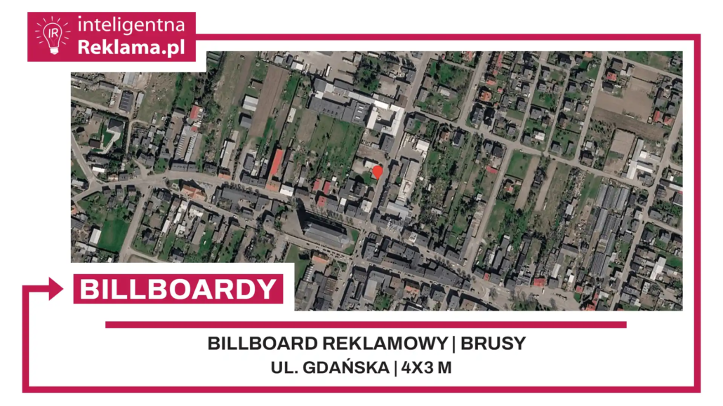 Lokalizacja reklamowa w Brusy przy ul. Gdańska - powierzchnia 12 m²