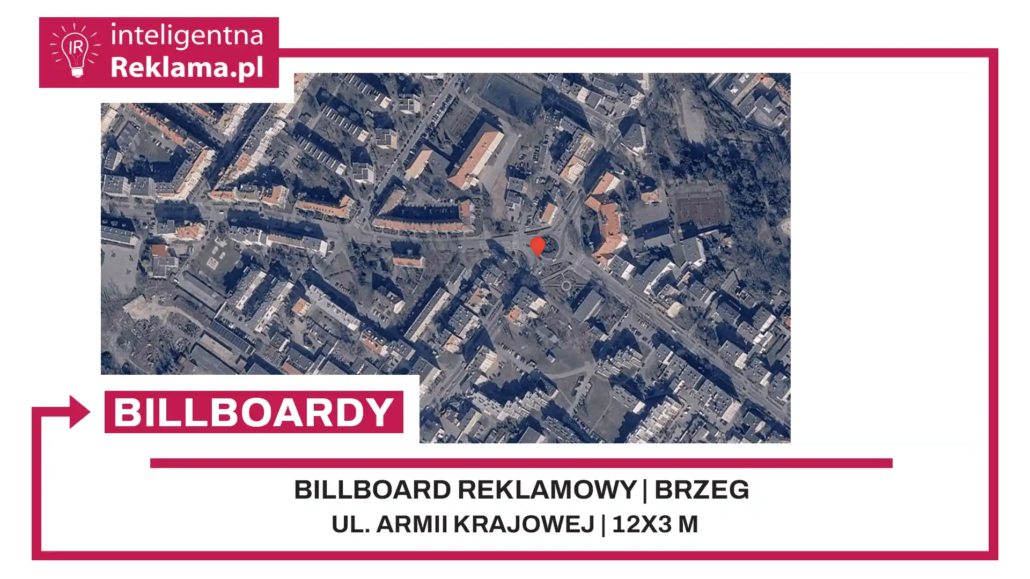 Lokalizacja reklamowa w Brzeg przy ul. Armii Krajowej - powierzchnia 36 m²