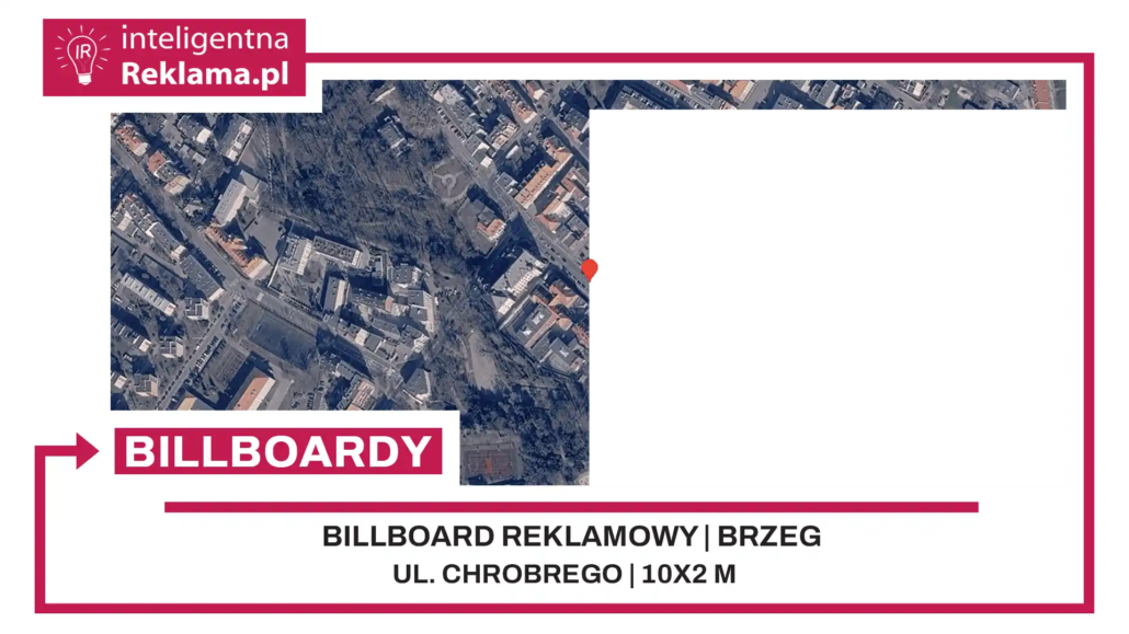 Lokalizacja reklamowa w Brzeg przy ul. Chrobrego - powierzchnia 20 m²