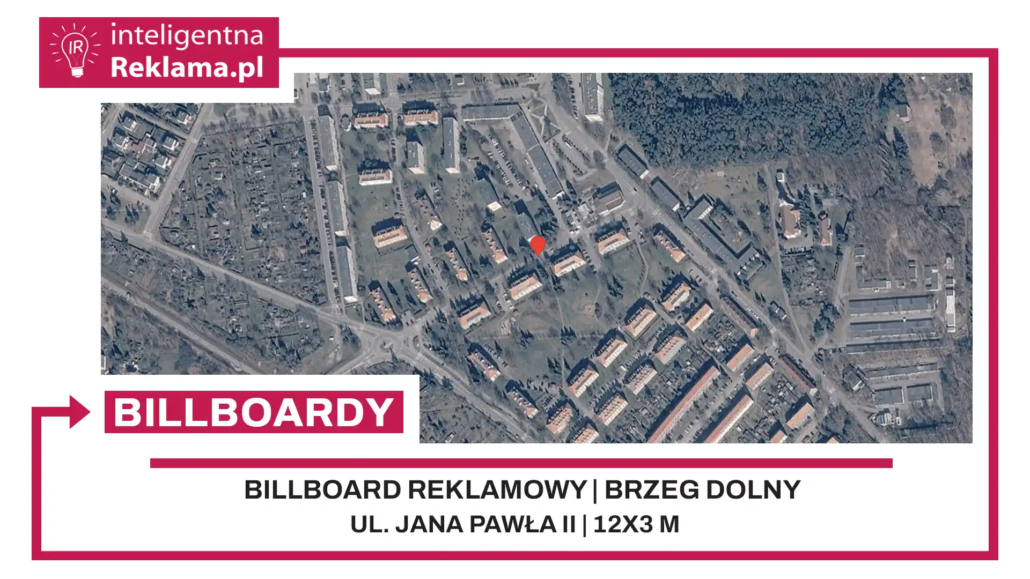 Lokalizacja reklamowa w Brzeg Dolny przy ul. Jana Pawła II - powierzchnia 36 m²