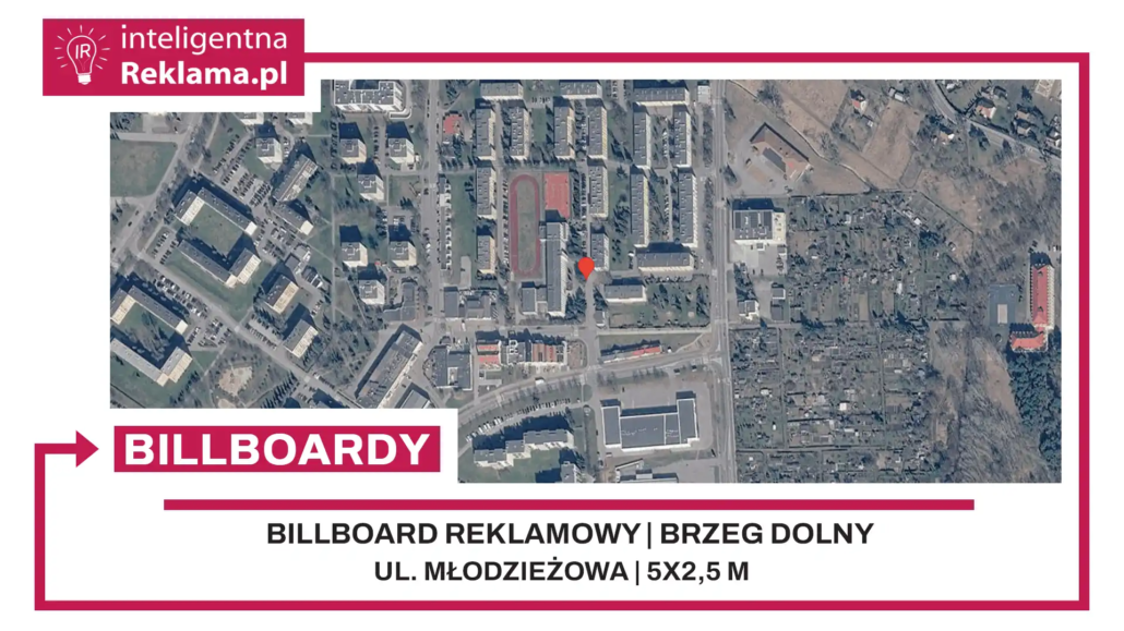 Lokalizacja reklamowa w Brzeg Dolny przy ul. Młodzieżowa - powierzchnia 12,5 m²
