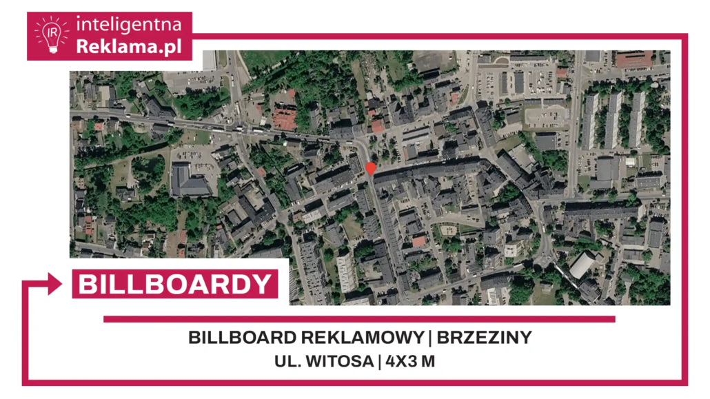 Lokalizacja reklamowa w Brzeziny przy ul. Witosa - powierzchnia 12 m²