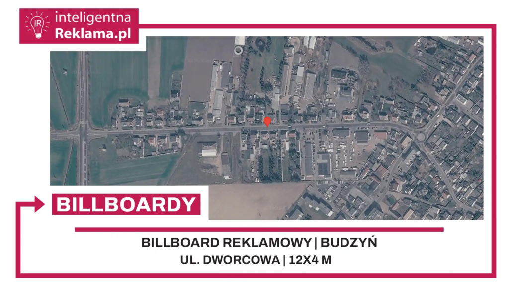 Lokalizacja reklamowa w Budzyń przy ul. Dworcowa - powierzchnia 48 m²
