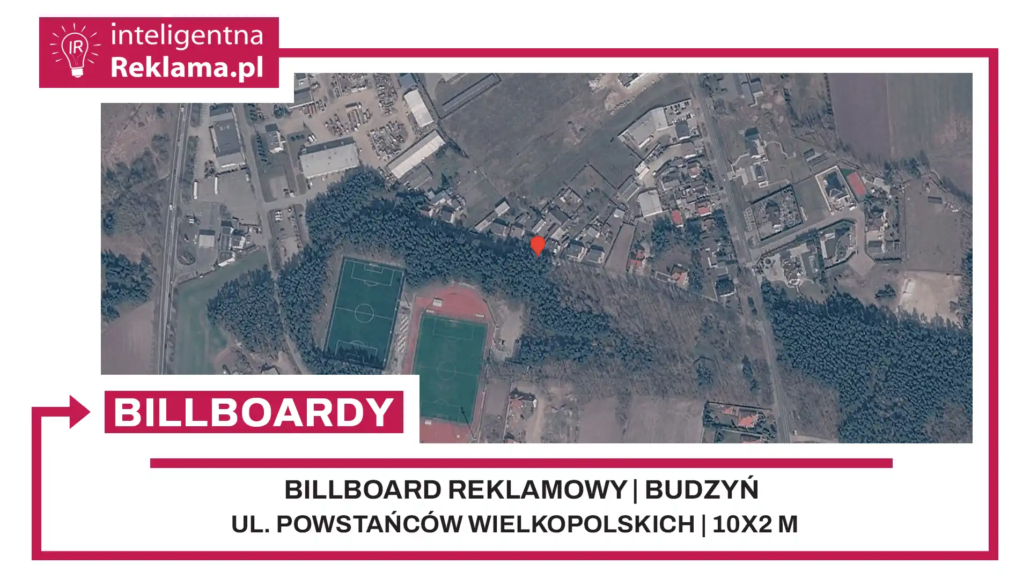 Lokalizacja reklamowa w Budzyń przy ul. Powstańców Wielkopolskich - powierzchnia 20 m²