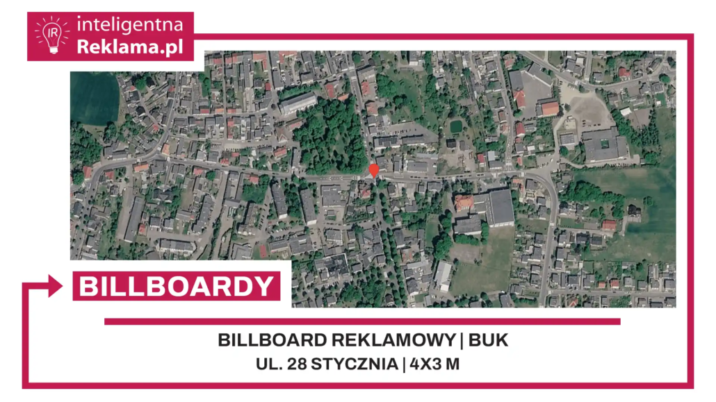 Lokalizacja reklamowa w Buk przy ul. 28 stycznia - powierzchnia 12 m²