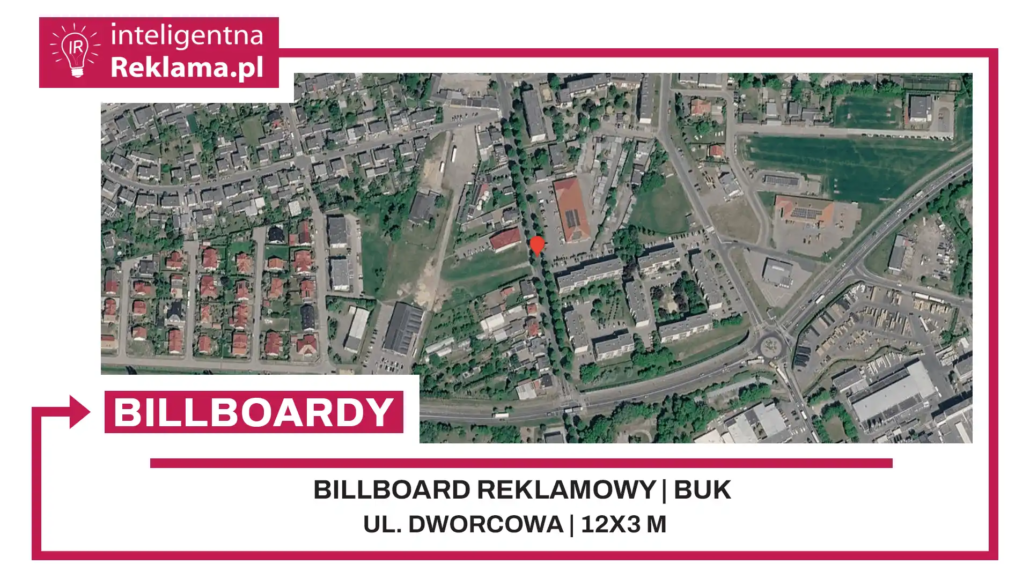 Lokalizacja reklamowa w Buk przy ul. Dworcowa - powierzchnia 36 m²